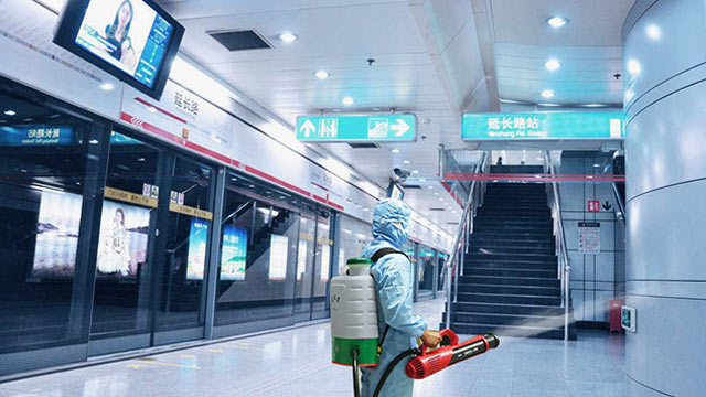 郑州二号线地铁站-电动喷雾器灭虫消毒服务
